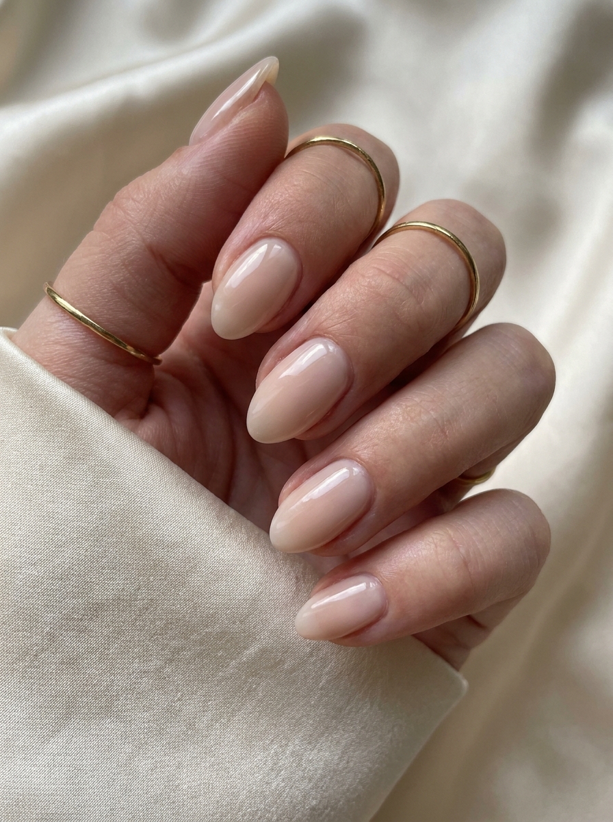 Glazed Nude Gel Nägel als Gel Nägel Sommer Inspiration 2026